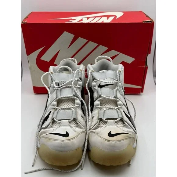 Nike Air More Uptempo 96 White Black Photon Dust Men US 11.5 DQ5014-100 - Picture 2 of 10